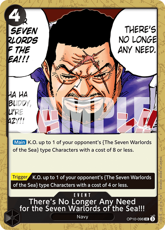 There’s No Longer Any Need for the Seven Warlords of the Sea!!! - OP10-096 - UC